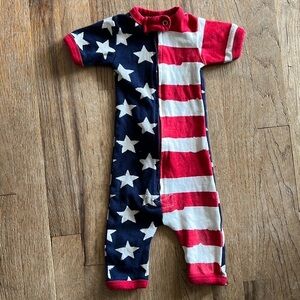 Lazy One Red and Blue Stars Kids One Piece